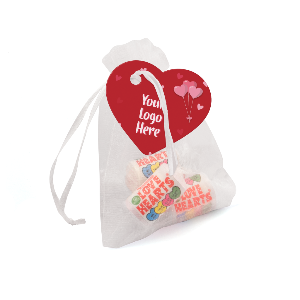 Valentines Organza Bag - Love Hearts